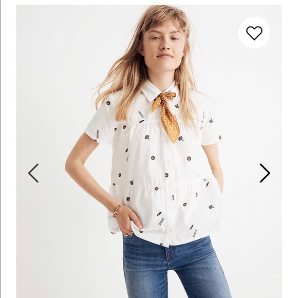 Madewell Tops - Madewell Seamed Button-Down Shirt in El Rancho S